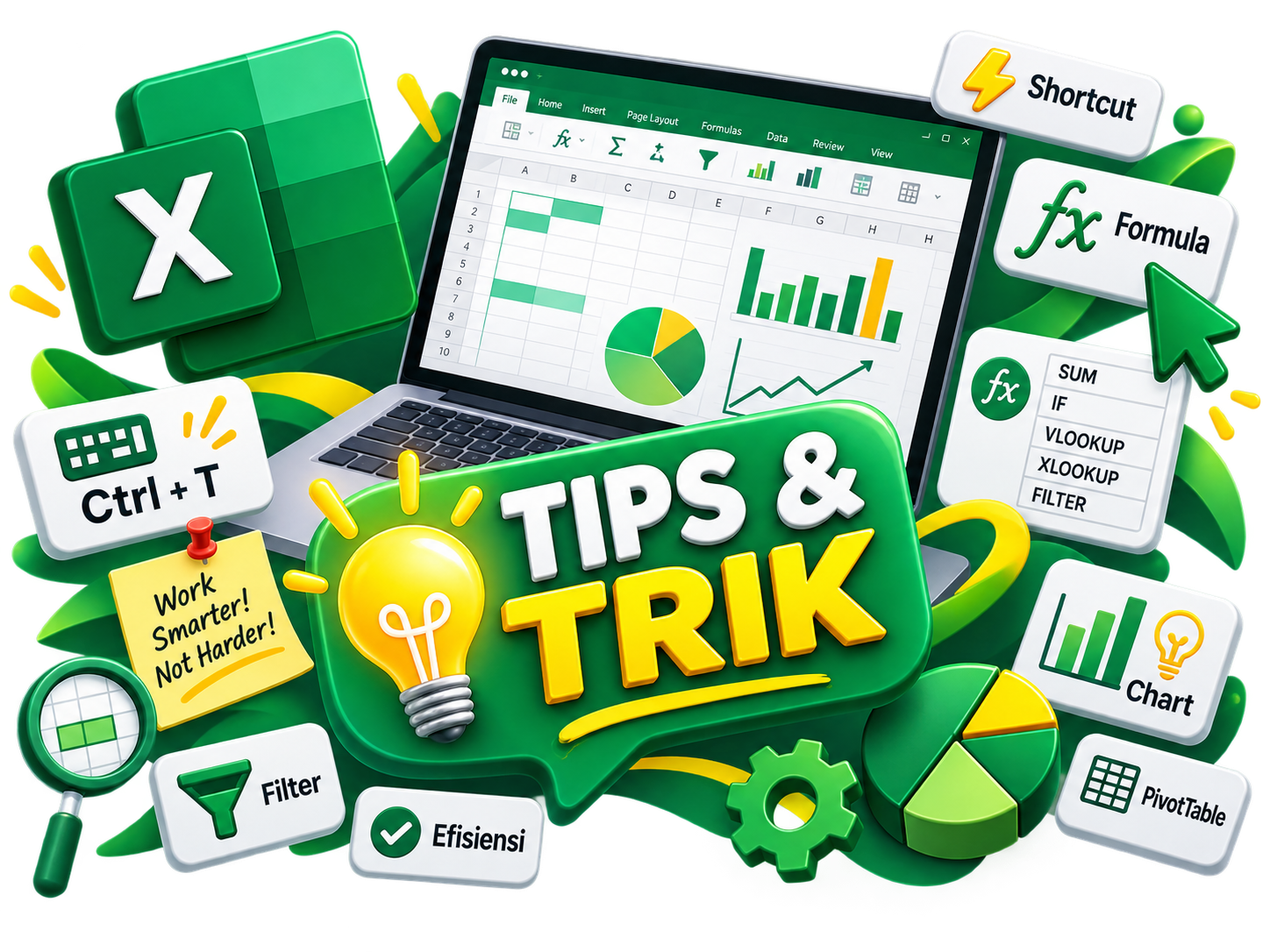 ips dan trik Excel untuk bekerja lebih cepat dan mudah